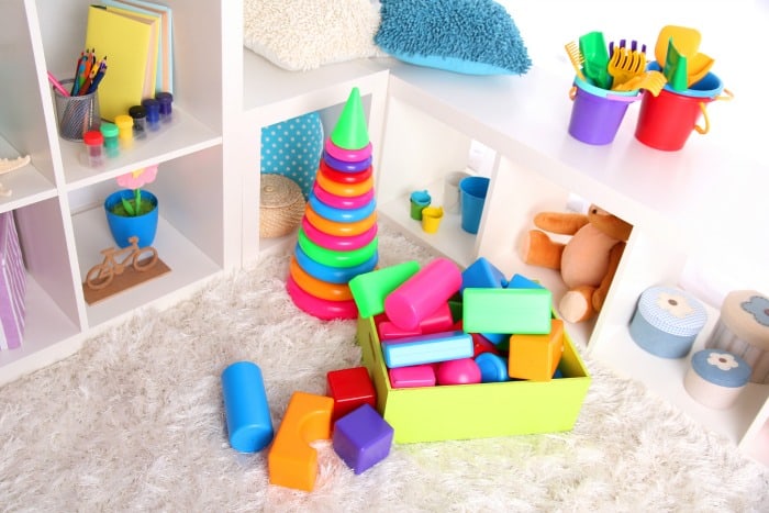 Organize Kid Toys In Living Room